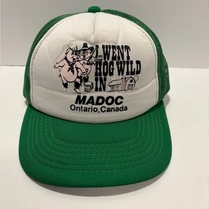 Trucker Hat Green and White “I went Howard in Madoc Ontario Canada “
